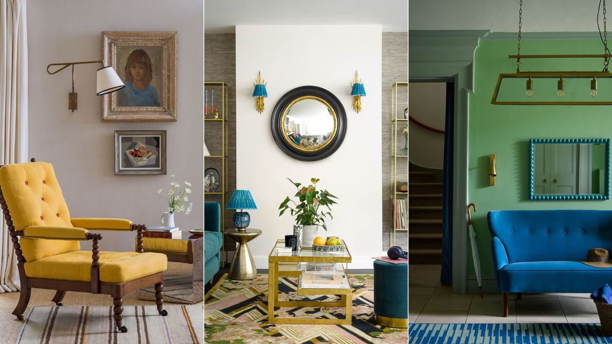 Where should wall lights be placed in a living room?
